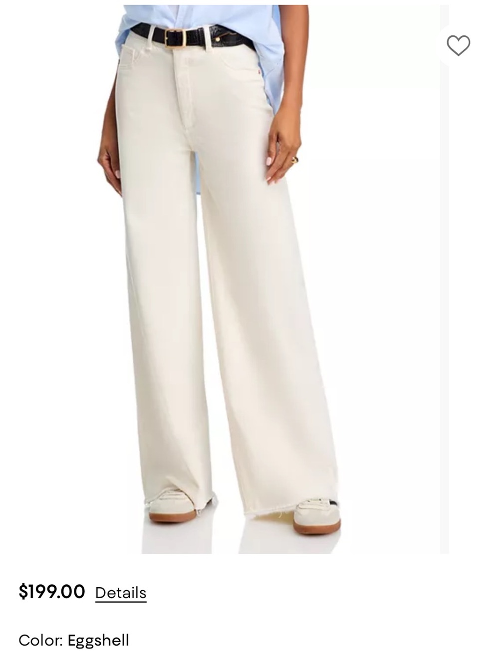 DL1961 Hepburn Wide Leg Jeans - Cream